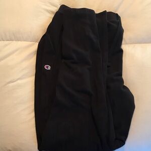 Champion Black Sweatpants with Small C Patch